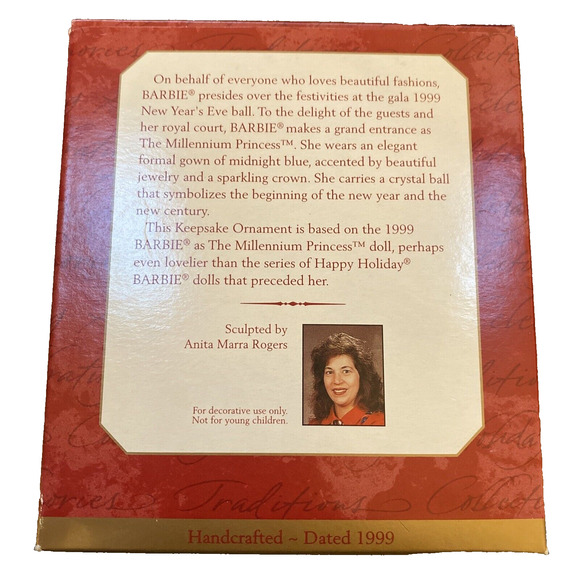 NIB Hallmark Keepsake Barbie as The Millennium Princess Christmas Ornament 1999 - Picture 2 of 4